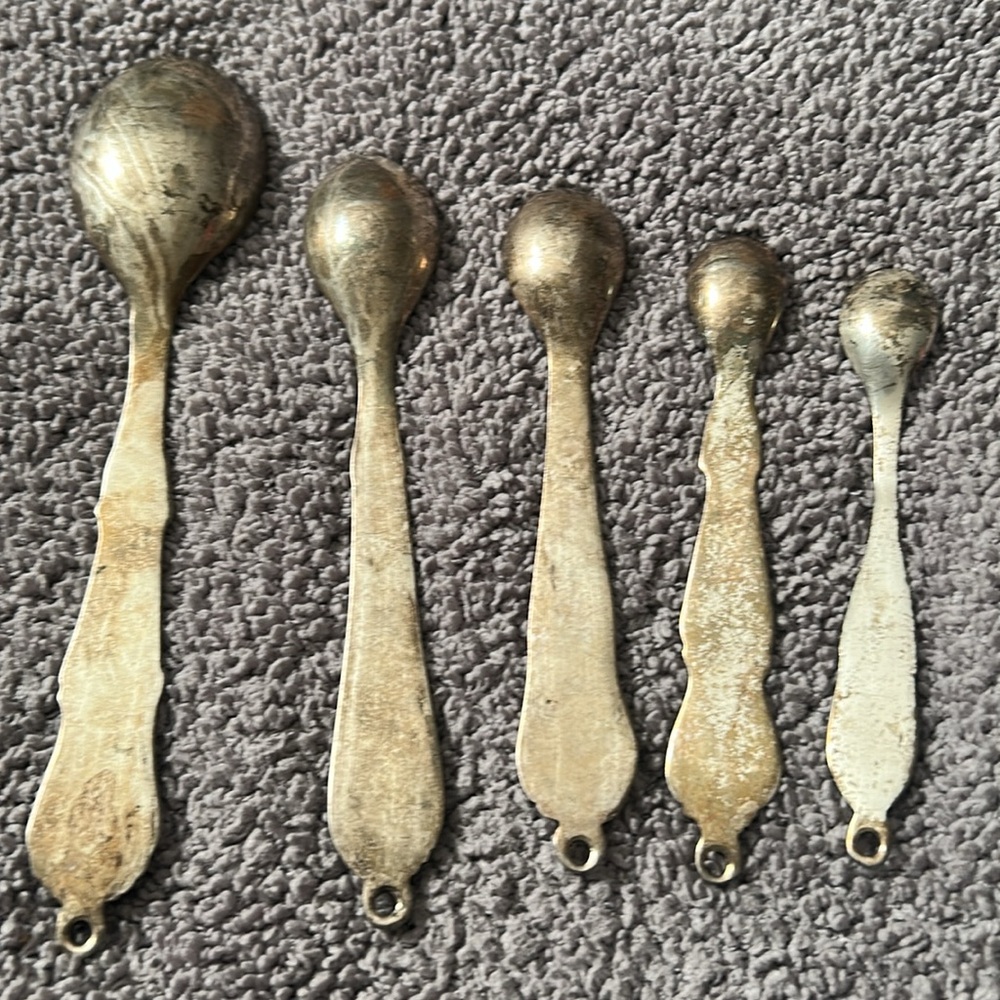 Ornate Silver Spoon Set - Picture 2 of 2